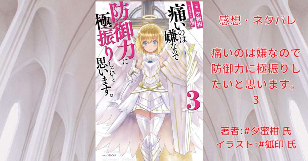 痛いのは嫌なので防御力に極振りしたいと思います。3巻の表紙画像（レビュー記事導入用）