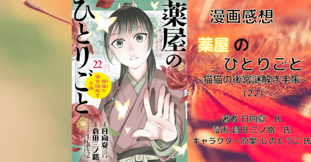 薬屋のひとりごと~猫猫の後宮謎解き手帳~ 22の表紙画像(レビュー記事導入用)